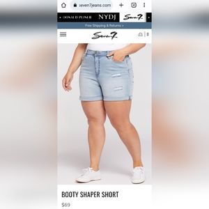 Seven7 Jean Shorts Size 24 Light Blue Denim
